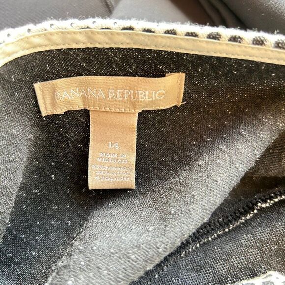 Banana Republic Peplum Top Black and White Polka Dot Cap Sleeve Size 14/XLarge - Picture 3 of 8